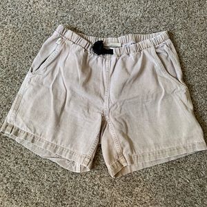Khaki Scrunched Waist Shorts